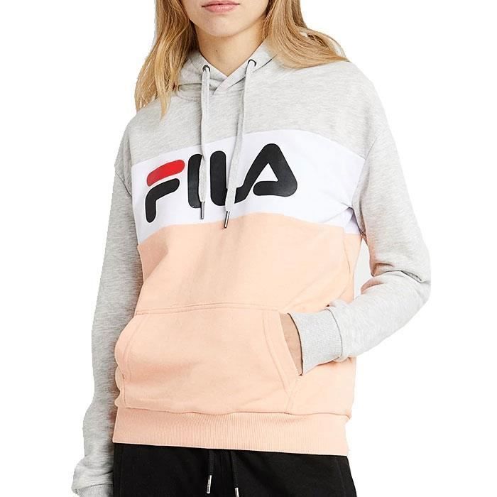 Sweat FILA Femme Gris Blanc Saumon