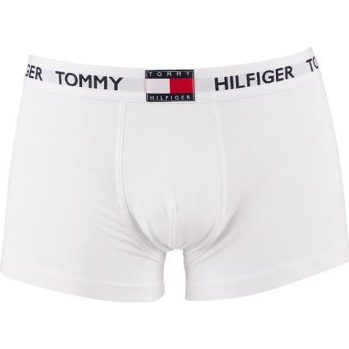 Tommy Hilfiger Pour des hommes Caleçons avec ceinture drapeau, blanc