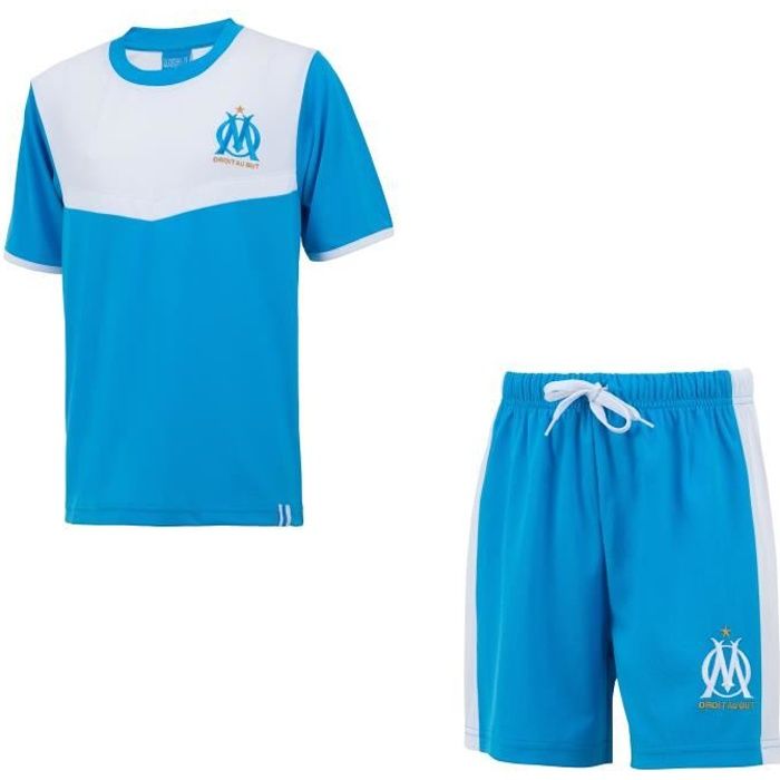 Ensemble Maillot + Short OM - Collection officielle OLYMPIQUE DE MARSEILLE - Enfant