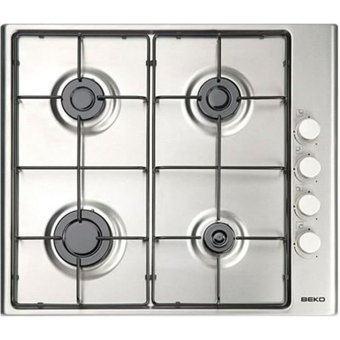 Plaques de cuisson Splendide plaque au gaz beko hizg64101sx 60 cm acier inoxydable (4 feux a gaz)