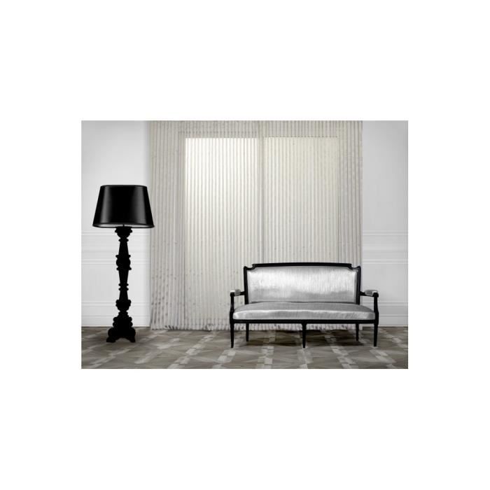Rideau Voilage Grande Largeur 280cm a Rayures Beige