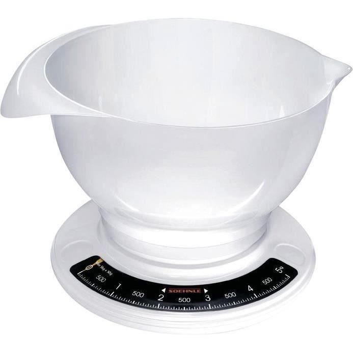 Balance de cuisine mécanique 5kg - blanc