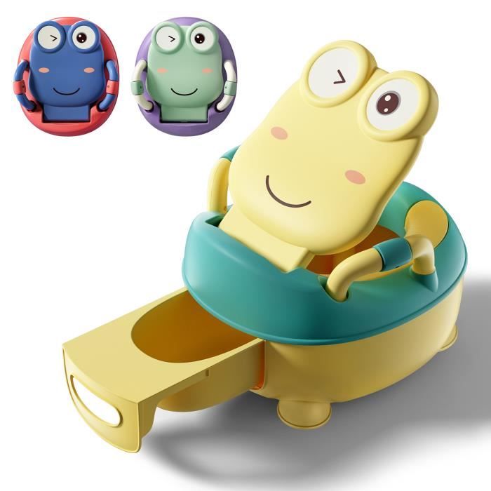 UISEBRT Pot pour Enfants Siège de Toilette pour Tout-petits avec Poignées pour Bébé Entraînement des Toilettes Haut sur pattes-Jaune