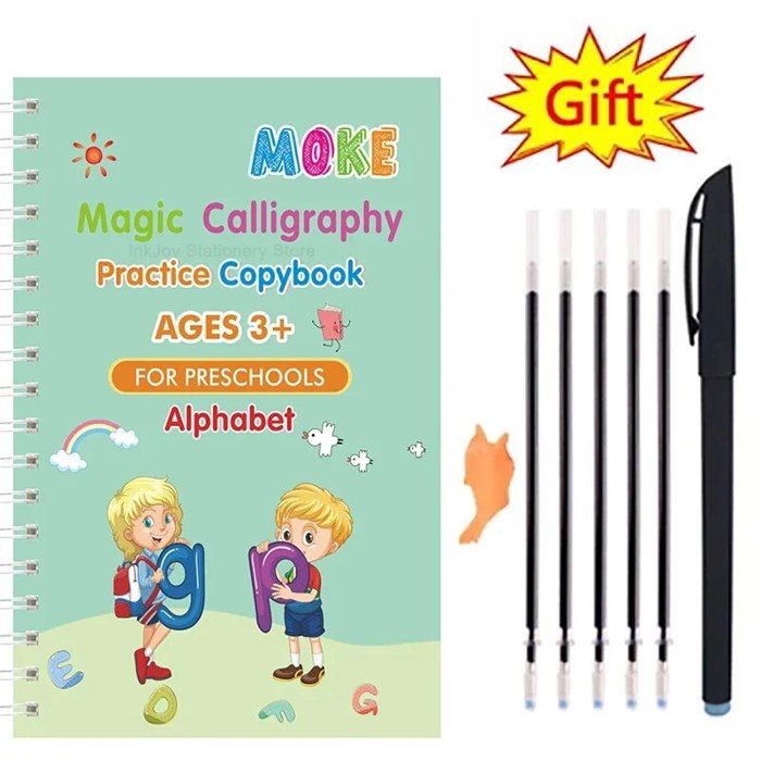 Cahiers d'exercices magiques pour l'écriture et la calligraphie - Réutilisables - 4 grands livres A4 et stylos - Beaux-Arts et Loisirs créatifs Cahiers d'exercices magiques pour l'écriture et la calligraphie - Réutilisables - 4 grands livres A4 et stylos - Beaux-Arts et Loisirs créatifs