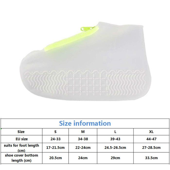 Couvre-chaussures En Silicone Réutilisables - Transparents Antidérapants - Pour Pluie, Neige, Outdoor