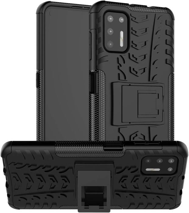 Custodia Robusta Dedux Tough Armor Per Motorola Moto G30 / G10, Con Supporto Posteriore E Paraurti Antiurto, Nera