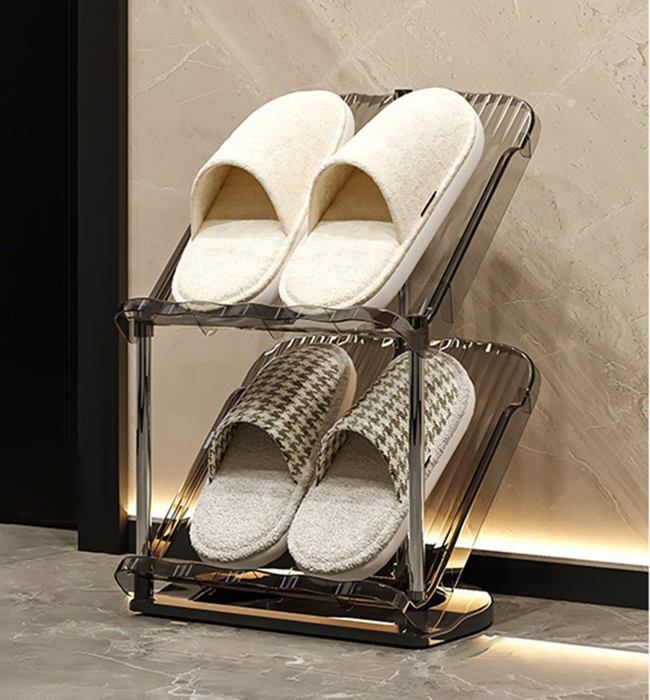 Rack à Chaussures Métal 3 étages – Dimensions 30x92x55 Cm, Capacité 16 Paires | Rangement Empilable Pour Entrée, Placard - 7