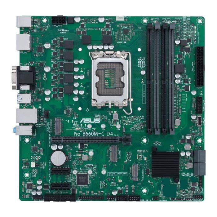 Carte mère ASUS Pro B660M-C D4-CSM Intel B660 LGA 1700 4xDDR4 128GB Micro ATX - Asus