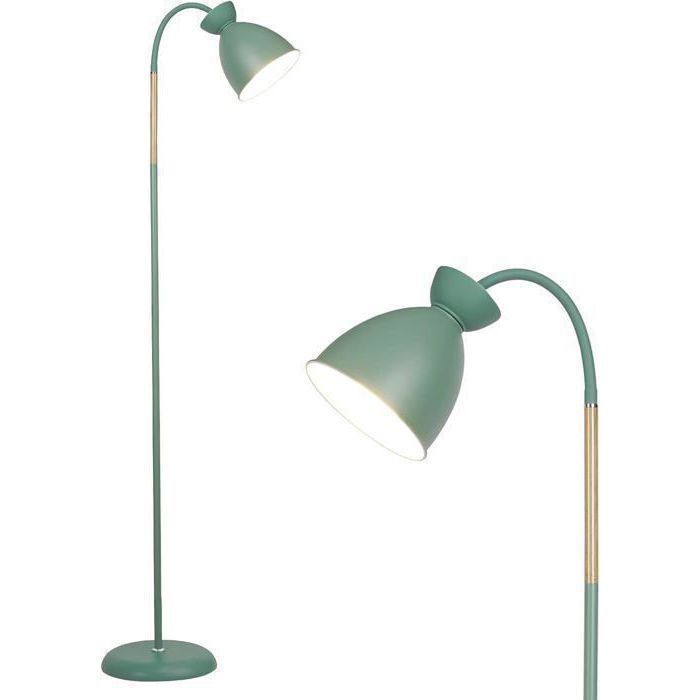 Amdelne Lampadaire sur Pied Blanche Giraffe 159cm - Orientable 360° Douille E27 (Max 60W) Sans Ampoule Pour Salon/Bureau