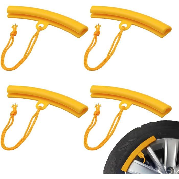 Lot De 4 Anneaux De Protection Pour Jantes 16 Pouces - En Alliage Aluminium - Adhésif Auto-collant - Installation Facile Sans Démonter