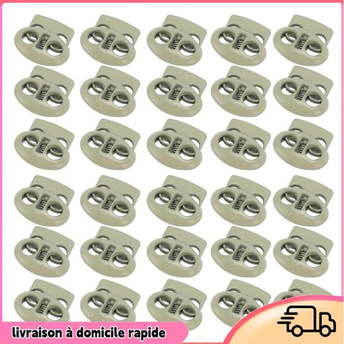 Verrou de cordon à ressort, verrou de cordon à ressort à double trou