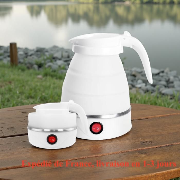 Bouilloire pliable 06 L petite bouilloire de voyage bouilloire pliable en silicone Pour la cuisine les voyages le camping
