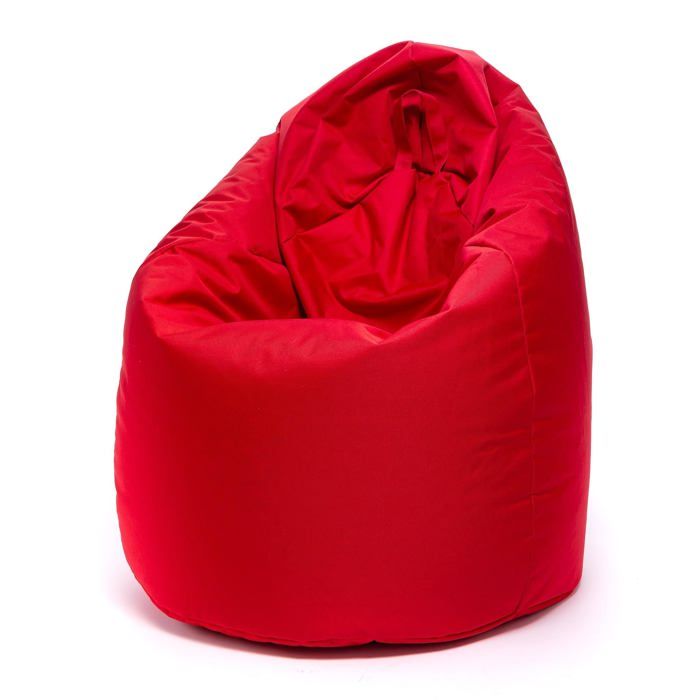 Sako Pouf Poire Extérieur Pouf Chambre Enfant Tissu Imperméable Fauteuil XL 85x135cm Rouge Ecopuf