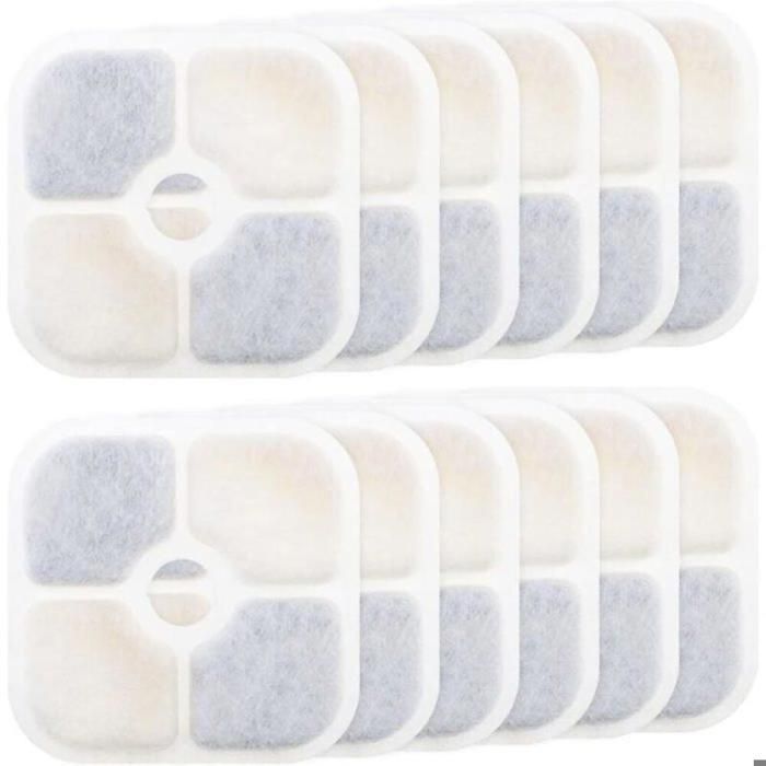 Comparer les prix de Filtres pour fontaine à eau - KZQ - Catit PIXI 43717 - Lot de 12 - Charbon actif - Eau propre et fraîche