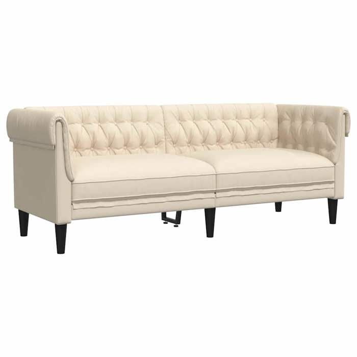 Canapé moderne CHIC Sofa Chesterfield 3 places - Lit de salon - lin 201.5x74.5x74.5 cm SS1953