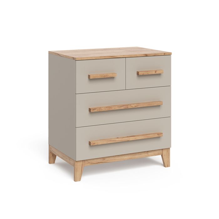 Commode avec tiroirs Malia 80x88cm avec 4 tiroirs Cachemire/Chêne Artisan Vitalispa 58364 Commode avec tiroirs Malia 80x88cm avec 4 tiroirs Cachemire/Chêne Artisan Vitalispa 58364