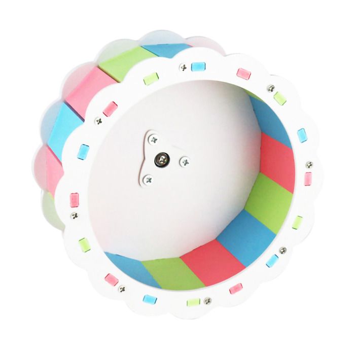 SALALIS roue de course de hamster Roue de animalerie jouet Trois couleurs bleu ciel et rose et vert pomme 22 cm/87 pouces