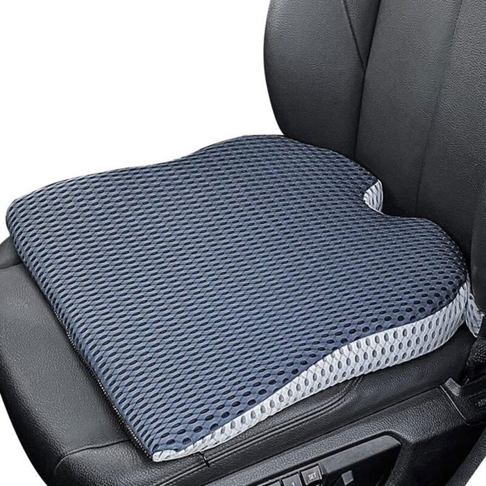 Galette de chaise triangulaire pour voiture chaise de bureau ou fauteuil roulant Coussin de siège en mousse à mémoire Noir Gris