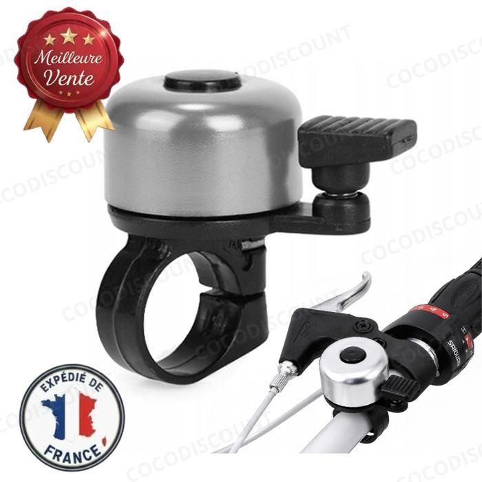 Cobye- Sonnette de vélo mécanique en aluminium ultra puissante – Avertisseur sonore vélo et trottinette – sécurité - universelle
