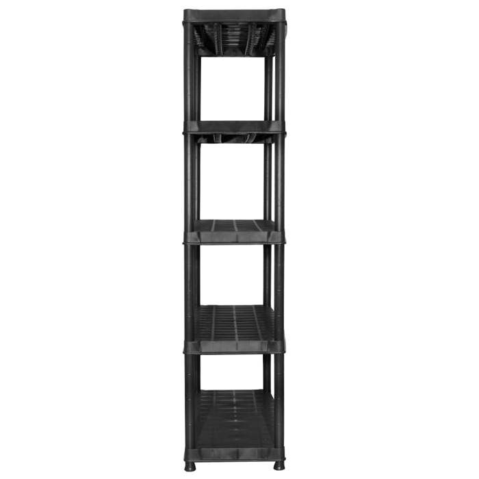 Étagère de rangement à 5 niveaux Noir 85x40x185 cm Plastique_2 ans garantie_90775