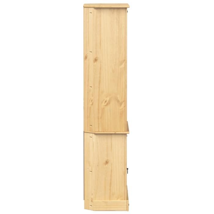 Buffet haut Corona 74x38x170 cm bois de pin massif_2 ans garantie_66046