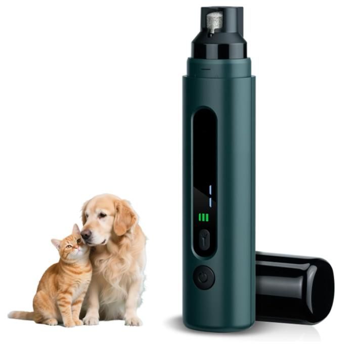 Lime Griffes Chien Coupe Ongle Chien et Chat Électrique avec LED Ponceuse pour Ongles Animaux 5 Vitesses Lime Électrique Chien