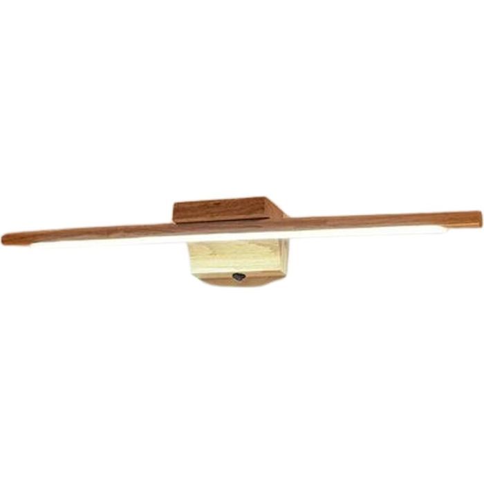 Appliques murales de salle de bain avec interrupteur - Lumière douce et uniforme Design minimaliste nordique en bois