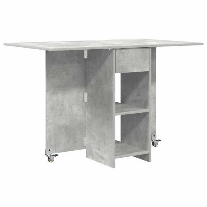 NEW Table de repas dintérieur/extérieur - Table à dîner - 6 PERSONNES - 115x70x75 cm Bois dingénierie Gris béton FR_91752