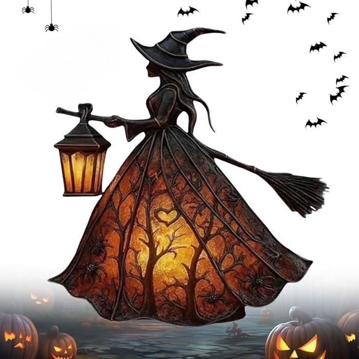 Lampe décorative Sorcière - Style gothique lumineux Lumière chaude - Décoration Halloween et intérieur