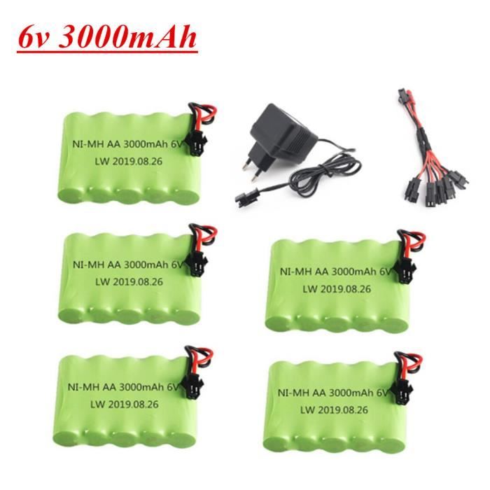 Bleu6v 3000mah Aa Batterie Pour Les Voitures Rc Robots Réservoirs