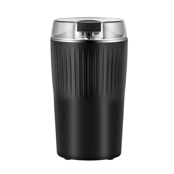 Pot à Grains De Café Cylindrique 750 Ml - Noir PEHD - Large Ouverture 100 Mm - Hauteur 111 Cm - Bouchon Inclus - Neuf
