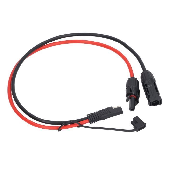 CNANRNANC Câble Solaire SAE Vers XT60 12 AWG 1 M – Extension Panneau Solaire Station Portable