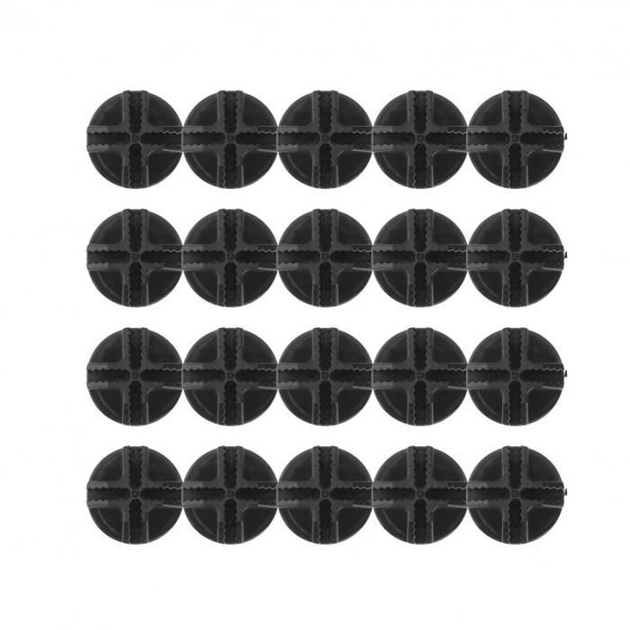 40 Pcs Connecteurs En Plastique Cube Pour Grille Modulaire - Organisateur Armoire Avec 80 Attaches Câbles Noir