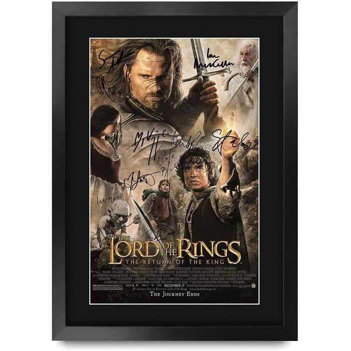 HWC Trading FR A3 Sir Ian McKellen Lord Of The Rings Gandalf Cadeaux Imprimé Signé Autographe Photo Pour Les Fans De Cinéma - A3 Encadré