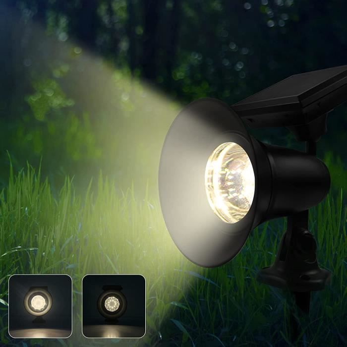 Spot Solaire Extérieur LOTMOS 5 Pack - 72 LED IP67 Étanche | 3 Modes Luminosité, Installation Sol/Mur