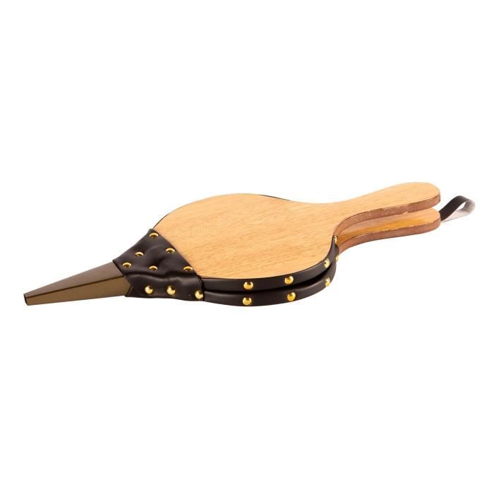 Soufflet De Cheminée En Cuir Effet Bois - Design Vintage, Pratique Pour Attiser Le Feu (43 X 17 Cm)