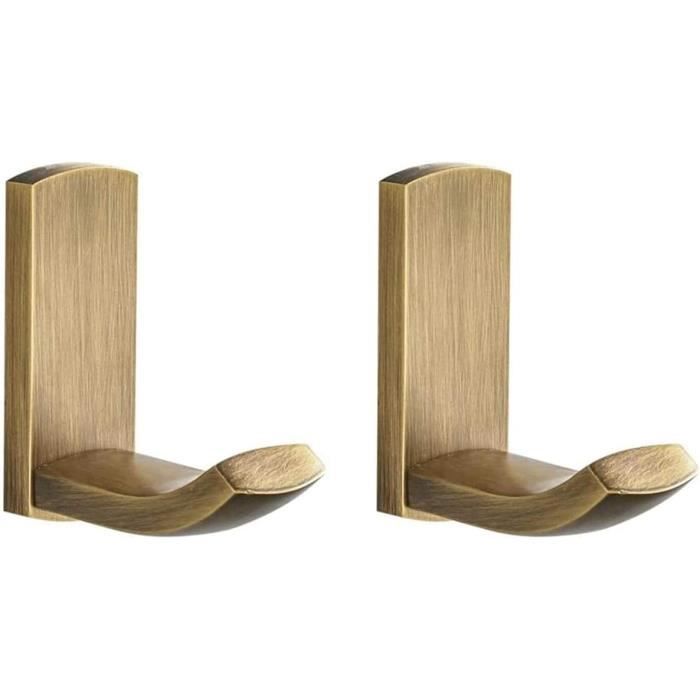 Lot De 2 Crochets Muraux En Forme De Nœud Doré - En Laiton - Multi-usage - Pour Salle De Bain, Peignoir, Chambre à Coucher, Mariage, Salle De Bain, Salon, Cuisine