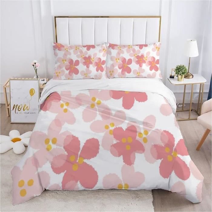 Parure De Lit Enfant 140x200 Cm Motif Pizza - Housse De Couette + 2 Taies Microfibre - Amusant Et Facile à Entretenir
