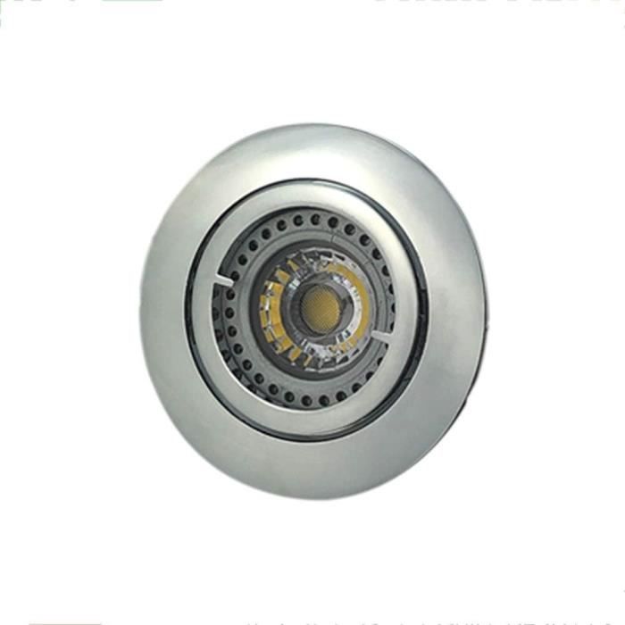 Spot LED encastrable orientable, lumière blanc neutre, équivalence de