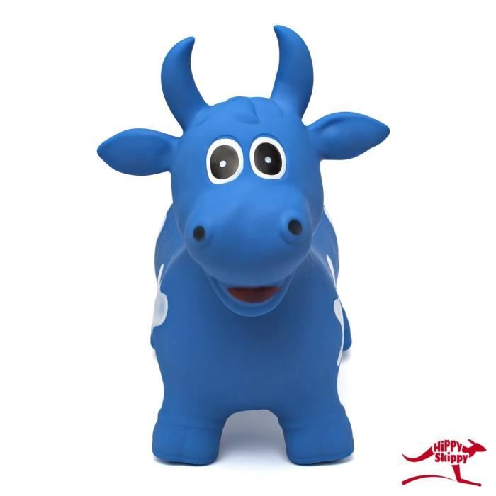 Animal sauteur gonflable, vache | Bleu