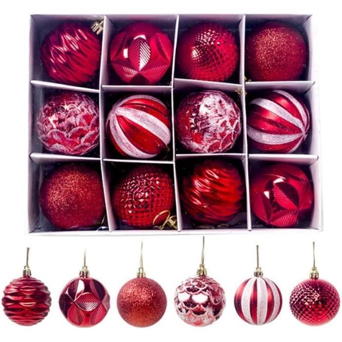 Boules De Noël A Decorer Kit De 12 Ornement Décoration Suspendu Sapin 