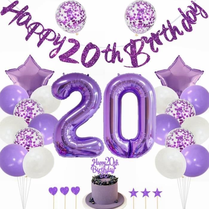 Ballons d'anniversaire violets - Birthday balloons