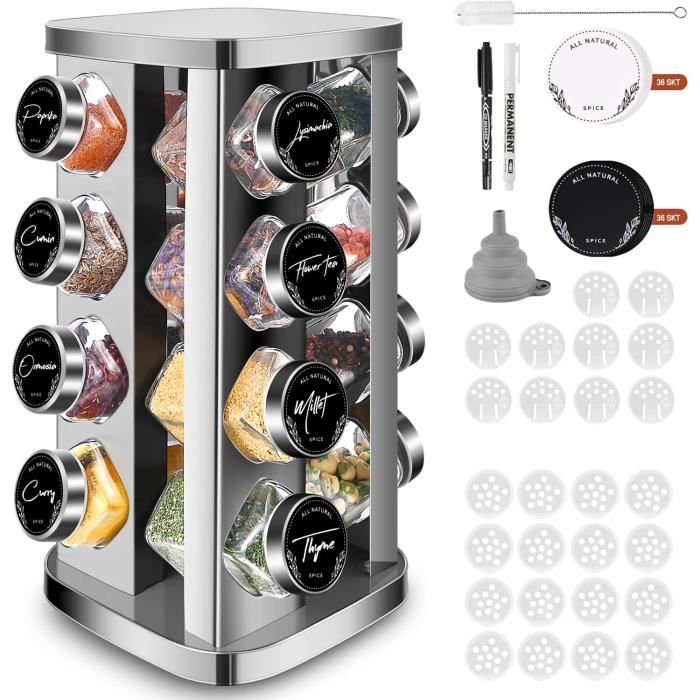 Range-épices Mural Magnétique Pour Frigo - Étaière Pliable - En Acier Peint - Pour Cuisine, Salle De Bain, Porte