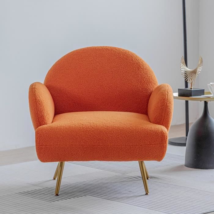 fauteuil lounge moderne canapé lounge simple ,orange