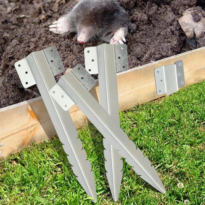 Lot De 4 Supports De Traverses De Chemin De Fer En Métal Pour Jardins, Supports De Traverse De