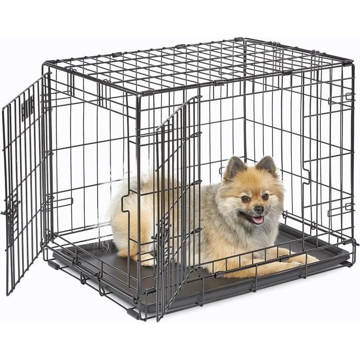 Modèle 1524 Cage pour chiens iCrate 60,96 cm, modèle amélioré, double