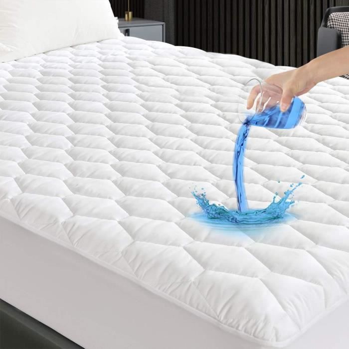 Protège-matelas - AUCUNE - 140x200 cm - Matelassé - Imperméable - Certifié Oeko-Tex