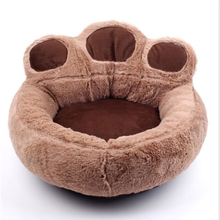 Lit Litière Panier Coussin Chat Chien en Peluche pour Animal épais Chaud  pour Chiots Chaton Petits Animaux, (0~4KG) Marron