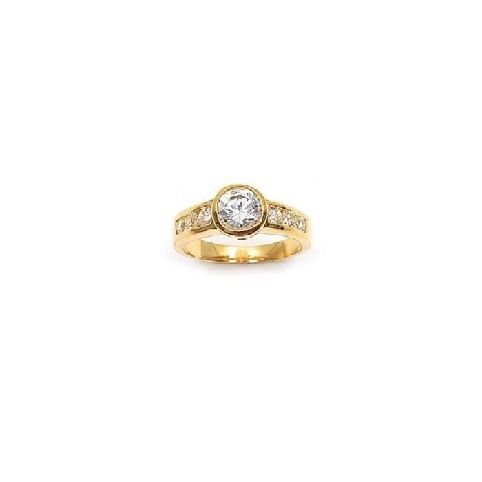 Bague alliance femme Plaqué OR /& zirconium neuf T 56