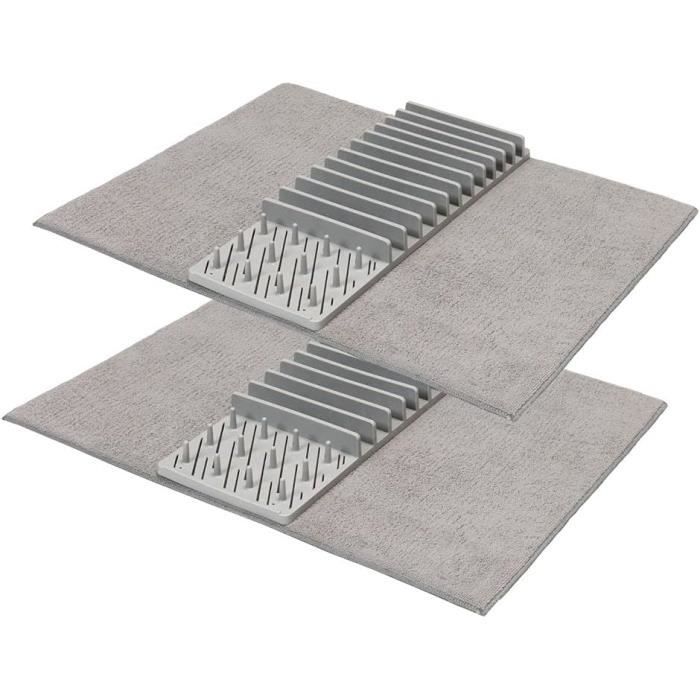 Lot De 2 Brosses à Vaisselle En Bambou Écologiques Avec Supports D'Égouttage – Nettoyage Efficace Et Naturel Pour Vaisselle, Casseroles Et Éviers